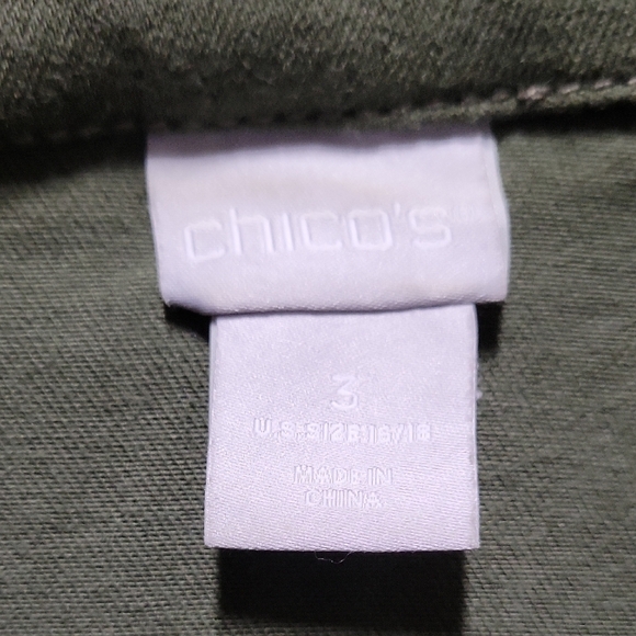 Chico's Dark Green Utility Jacket - Picture 2 of 8